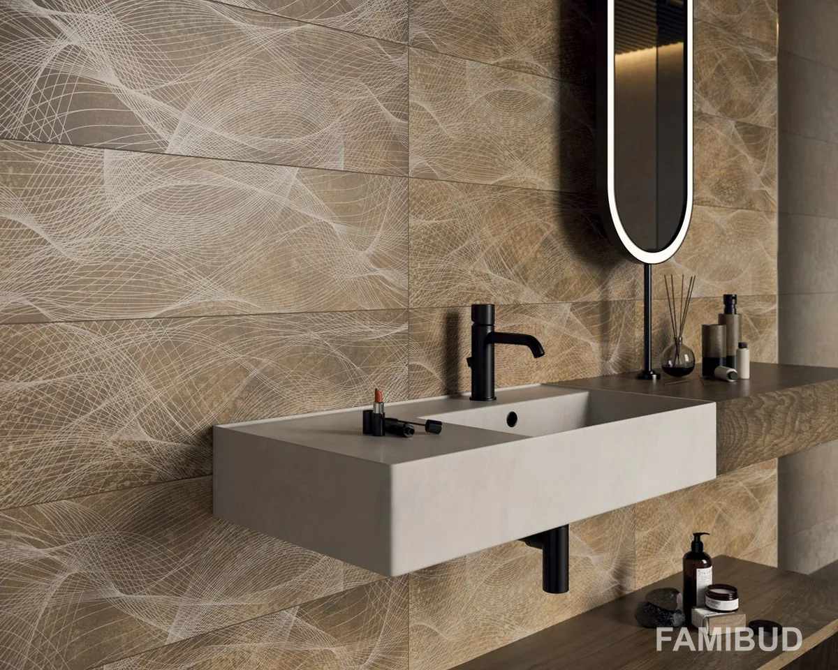 Плитка стінова Freedom Rust Dekor Rect, 250×750×9, Paradyz