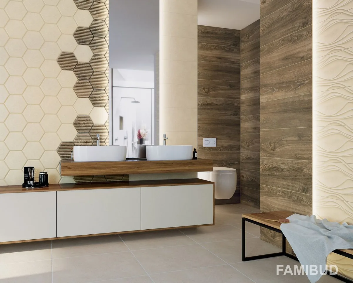 Плитка стінова Serene Brown Rect, 250×750×9, Paradyz