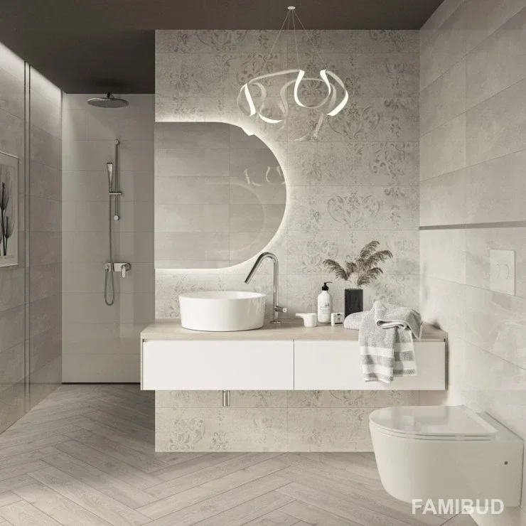 Плитка стінова Silence Silver Rect, 250×750×9, Paradyz