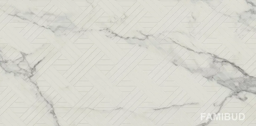 Декор Carrastone White Rect, 298×598×8, Paradyz