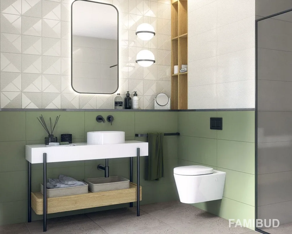 Плитка стінова Feelings Green Rect, 298×598×9, Paradyz