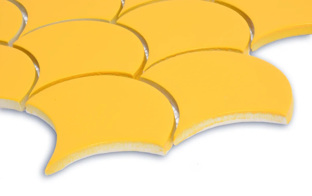 Мозаїка Scales Dark Yellow 0 037 м2 Кераміка Лео, 240×240×9, Котто Кераміка
