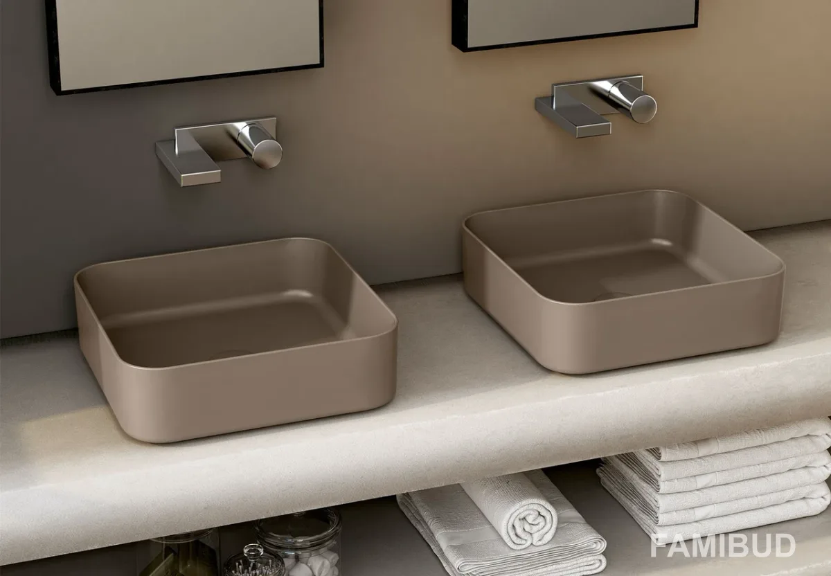 Умивальник Shui Comfort Quadrato 40 Arenaria SHCOLAQ40AN, Cielo