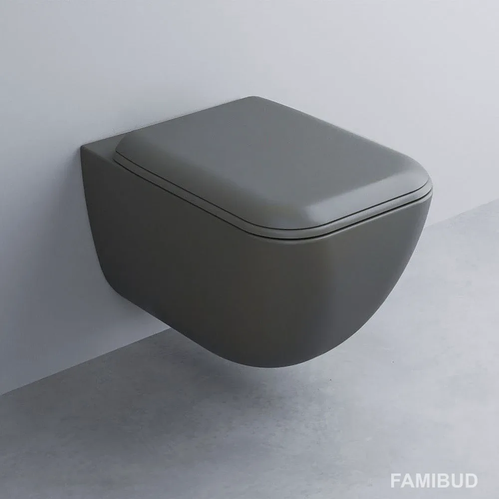 Унітаз підвісний Shui Comfort Cemento з кришкою soft close, Cielo