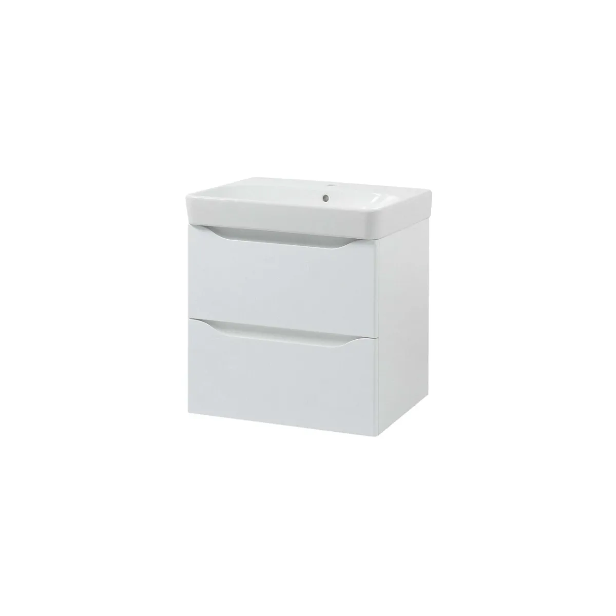 Шафка з умивальником 60 Smile Square White matt SM-60 ПБ+500.229.01.1, Air-Line