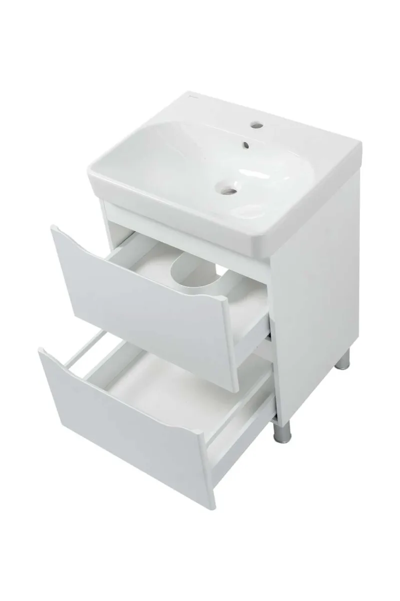 Шафка з умивальником 60 Smile Square White matt SM-60 НБ+500.229.01.1, Air-Line