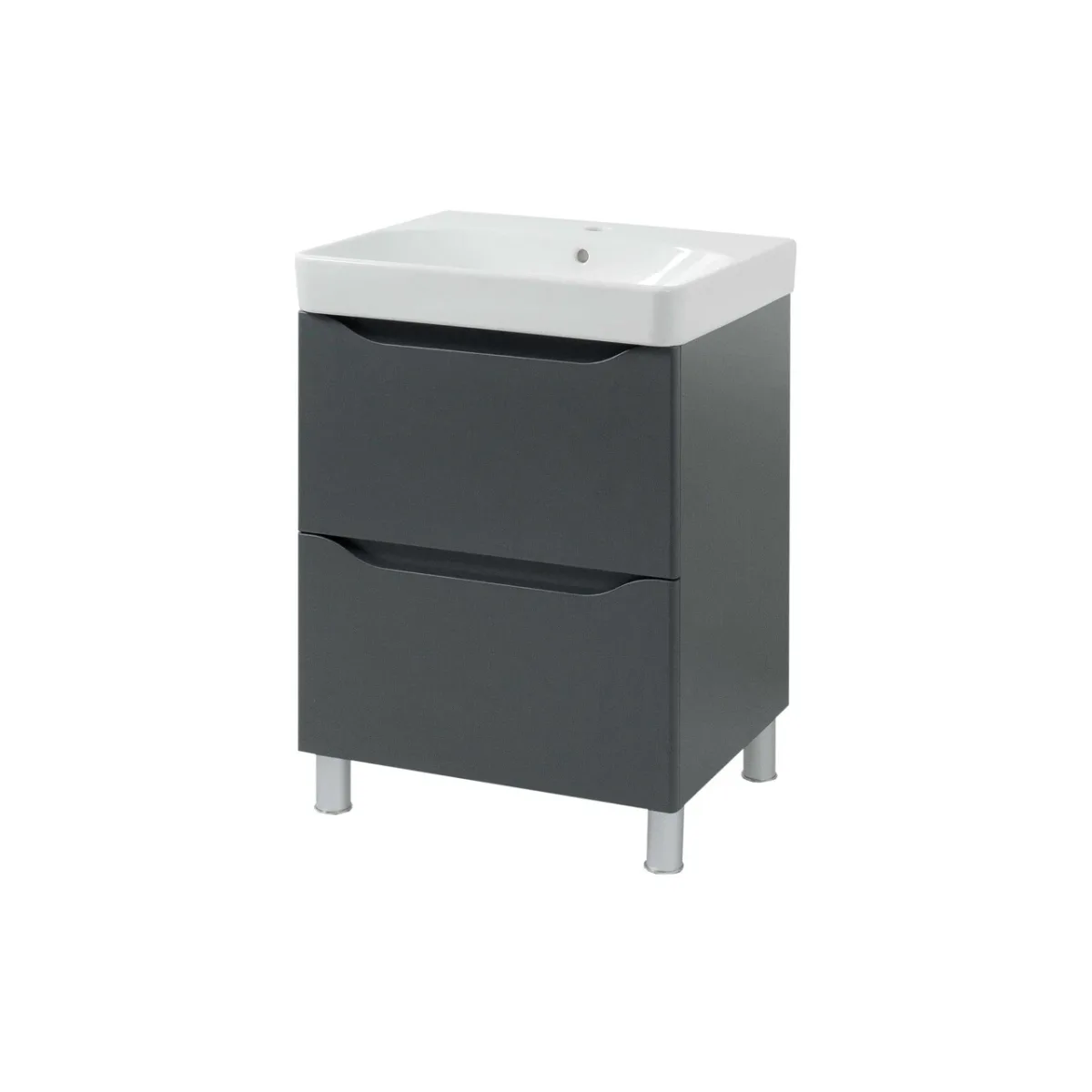 Шафка з умивальником 60 Smile Square Grey matt SM-60 НС+500.229.01.1, Air-Line