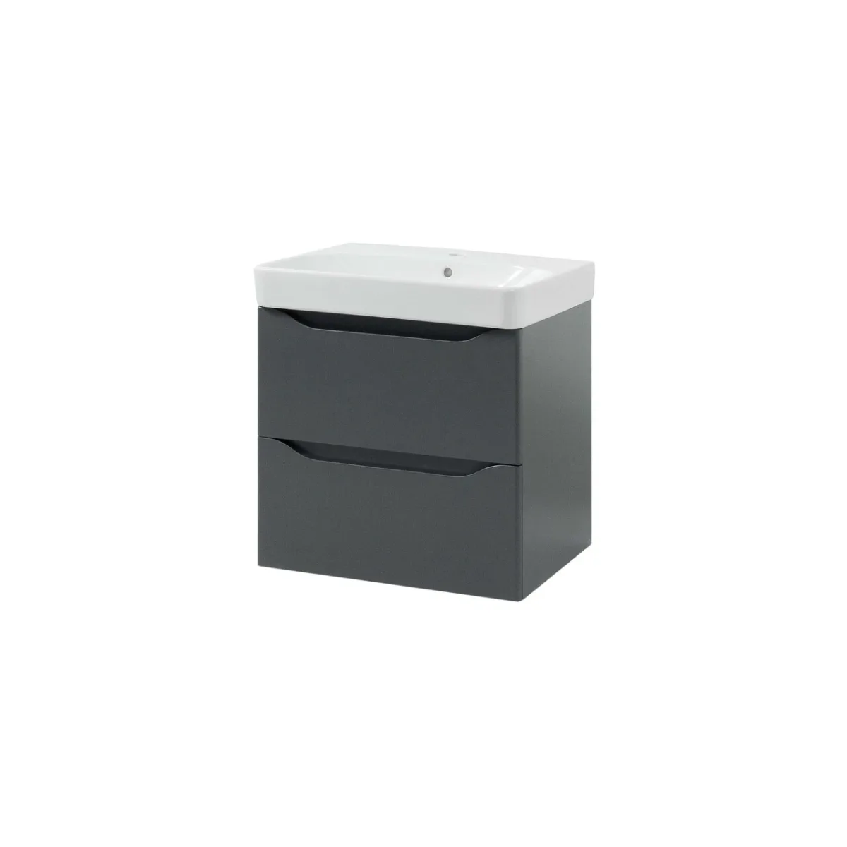 Шафка з умивальником 60 Smile Square Grey matt SM-60 ПС+500.229.01.1, Air-Line