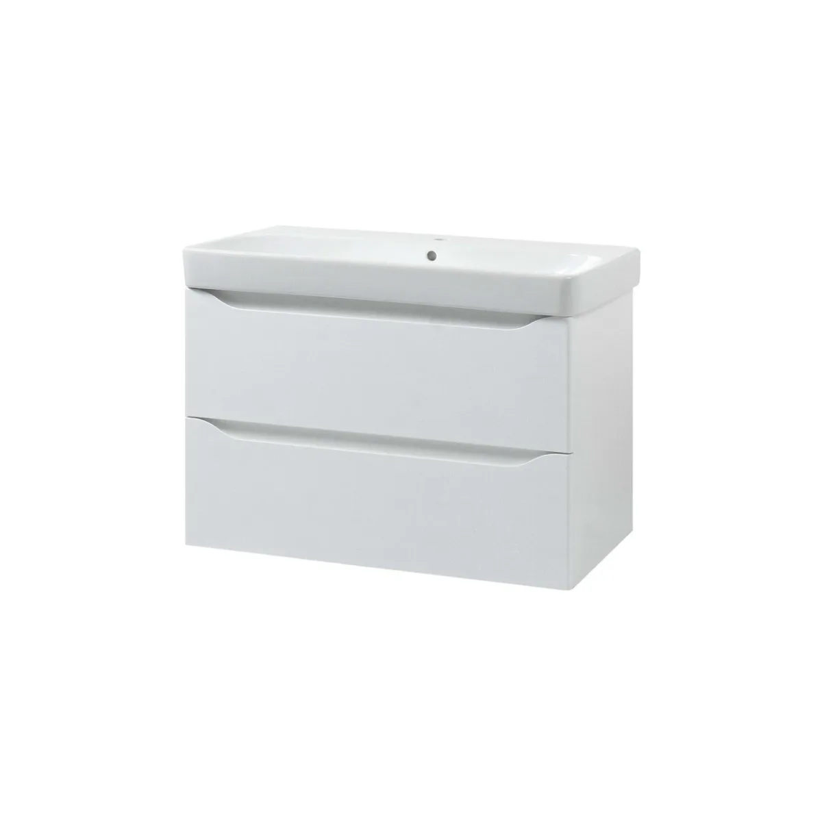 Шафка з умивальником 75 Smile Square White matt SM-75 ПБ+500.249.01.1, Air-Line