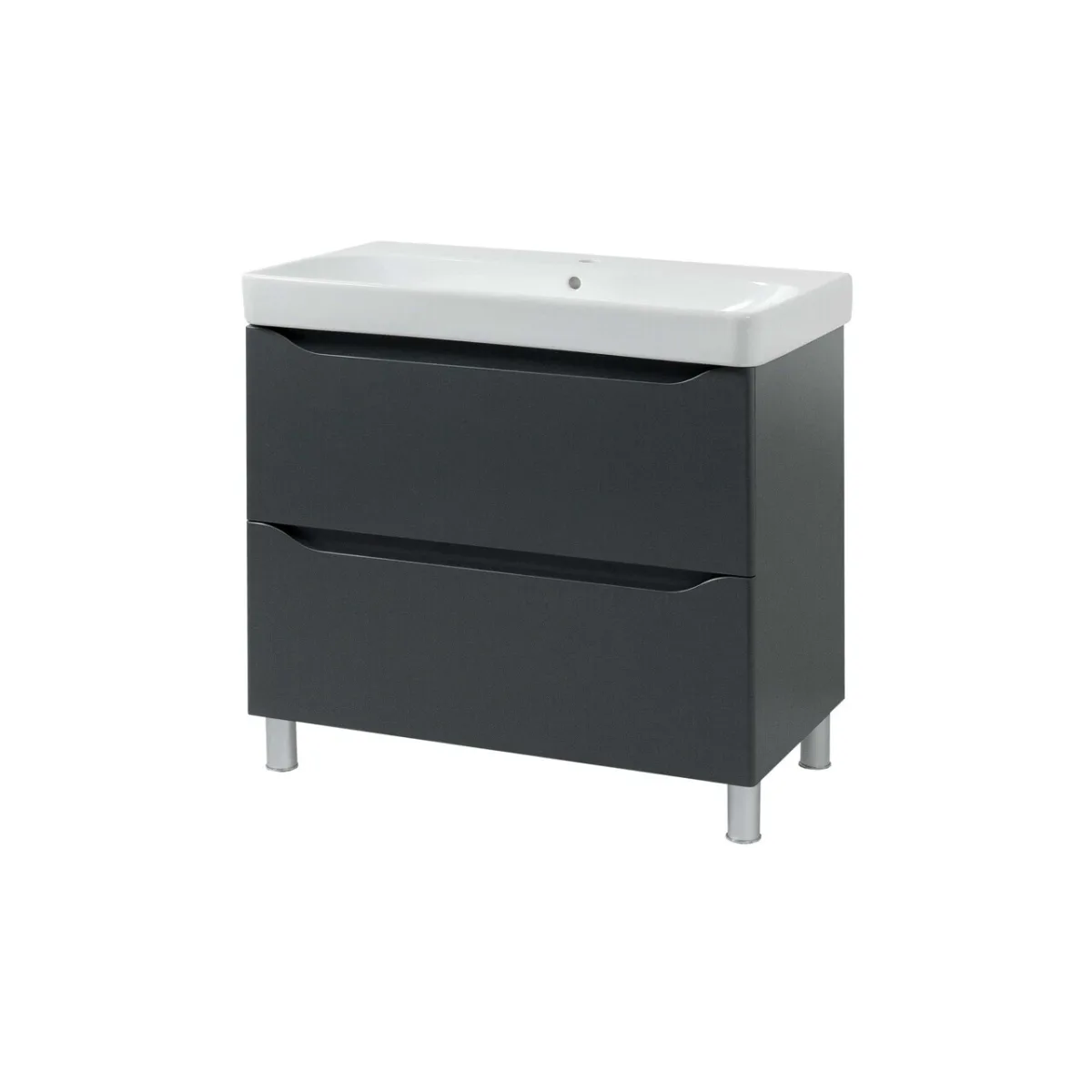 Шафка з умивальником 75 Smile Square Grey matt SM-75 НС+500.249.01.1, Air-Line