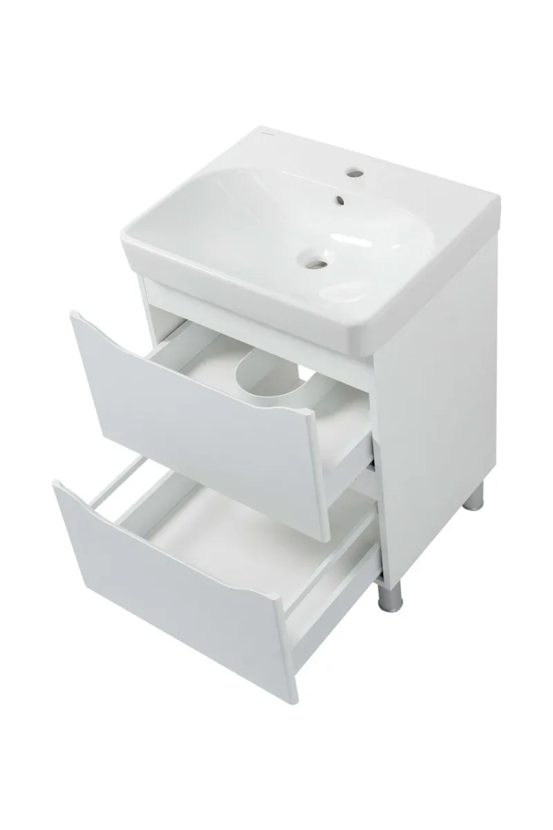 Шафка з умивальником 75 Smile Square White matt SM-75 НБ+500.249.01.1, Air-Line