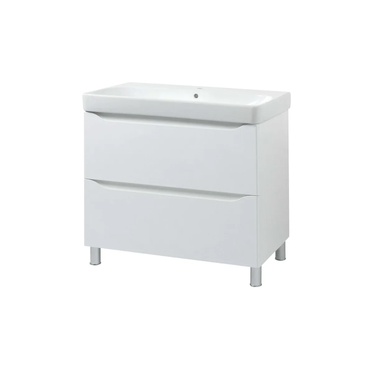 Шафка з умивальником 90 Smile Square White matt SM-90 НБ+500.251.01.1, Air-Line