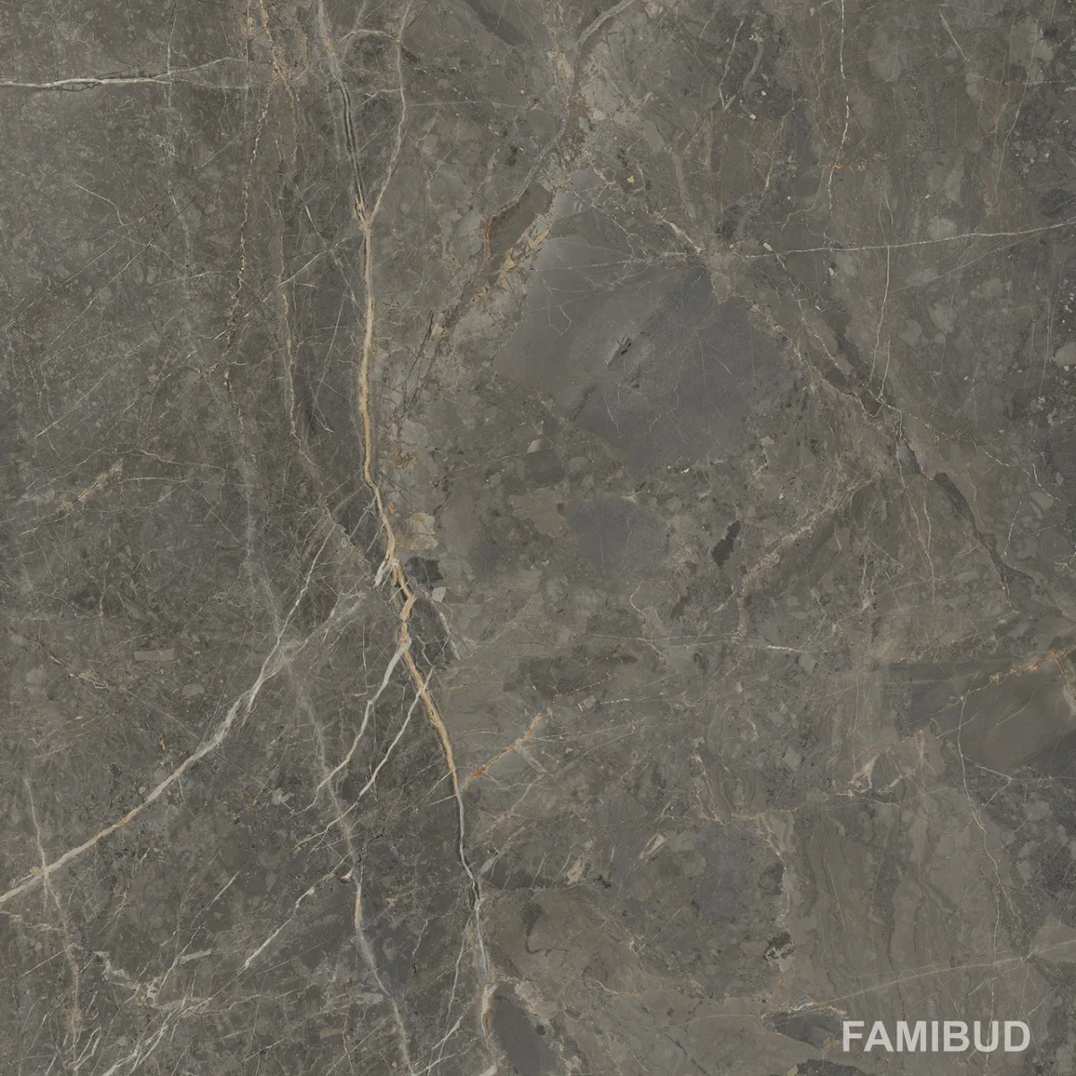 Плитка керамогранітна Stone Roots Rect, 600×600×8, Коричневий, Golden Tile