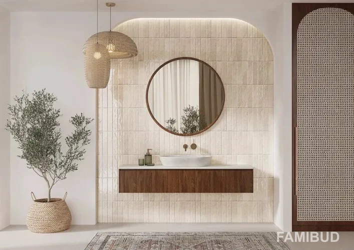 Плитка стінова Monpelli Ivory Mix Cegielka Блиск, 65×298, Paradyz