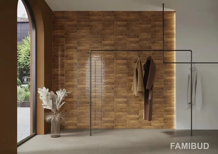 Плитка стінова Monpelli Ochra Mix Cegielka Блиск, 65×298, Paradyz
