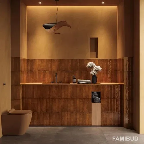 Плитка стінова Monpelli Terra Mix Cegielka Блиск, 65×298, Paradyz