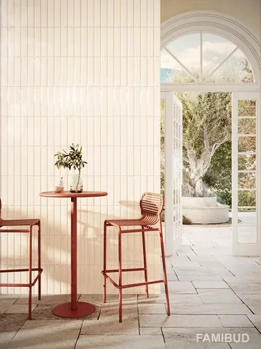 Плитка стінова Monpelli White Cegielka Блиск, 65×298, Paradyz