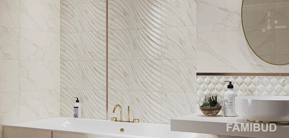 Плитка стінова Bliss Gold STR, 300×600×9, Paradyz