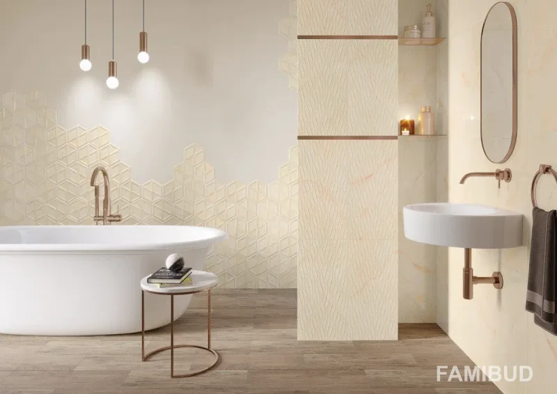 Плитка стінова Illusion Beige STR, 300×600×9, Paradyz