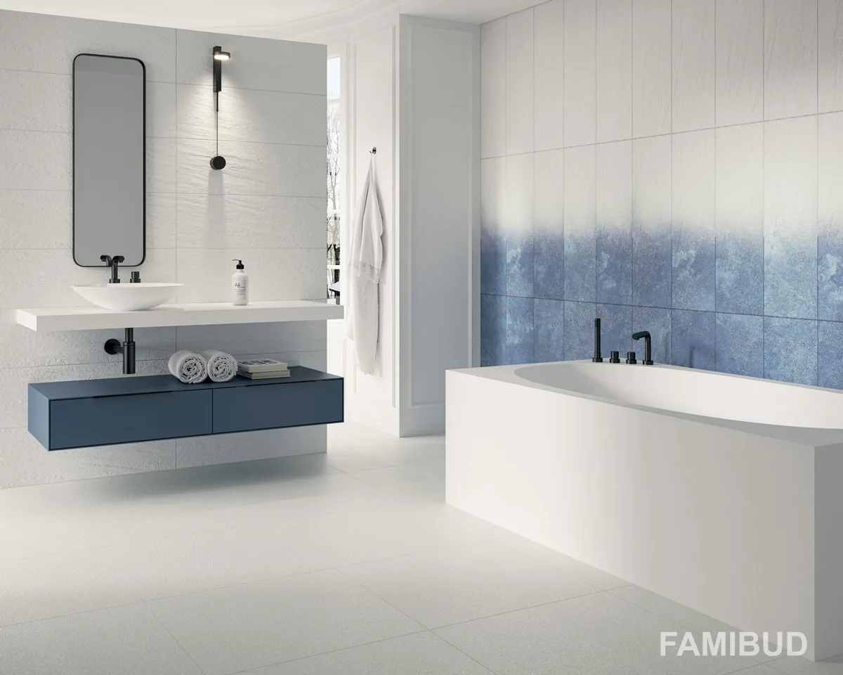 Плитка стінова Nightwish Bianco A Rect, 250×750×9, Paradyz