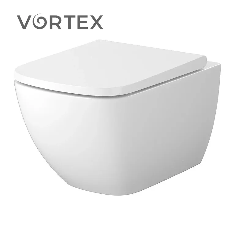 Унітаз підвісний із турбозмивом Zen Pro Vortex з кришкою Slim дюропласт, Cersanit