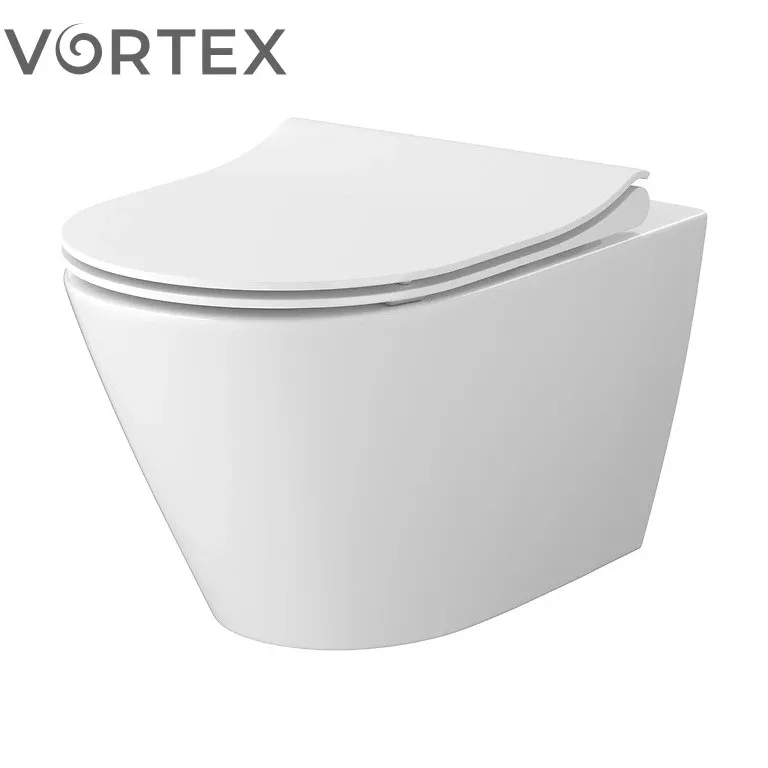 Унітаз підвісний City Pro Vortex з кришкою Slim дюропласт, Cersanit