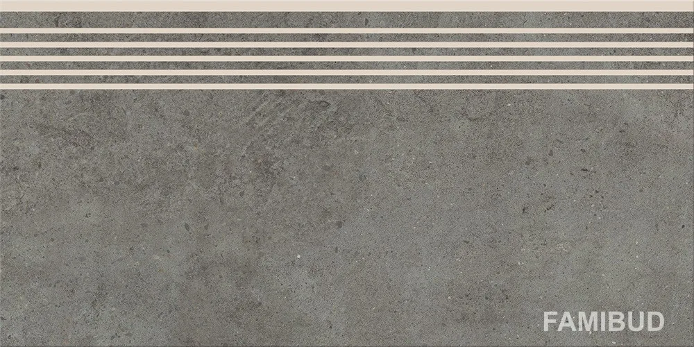 Сходинка пряма Highbrook Dark Grey Steptread, 298×598×8, Cersanit