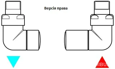 Набір вентилів трьохосьовий регулюючий правий мат Vision All in One