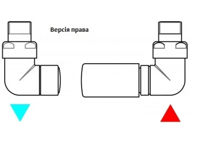 Набір вентилів трьохосьовий термостатичний правий мат Vision All in One