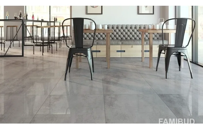 Плитка керамогранітна Gptu 602 Cemento Grey Rect, 598×598×8, Opoczno