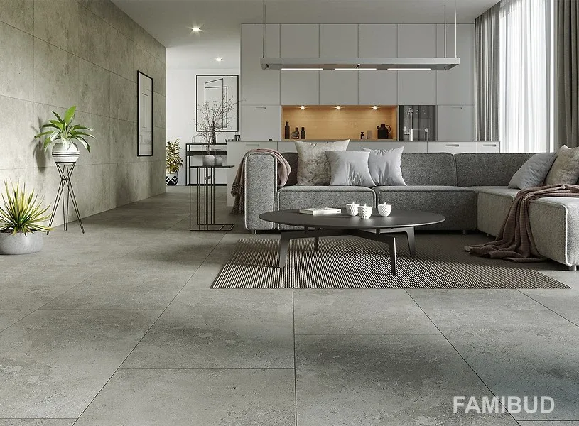 Плитка керамогранітна Gptu 1202 Light Grey, 598×1198×8, Cersanit
