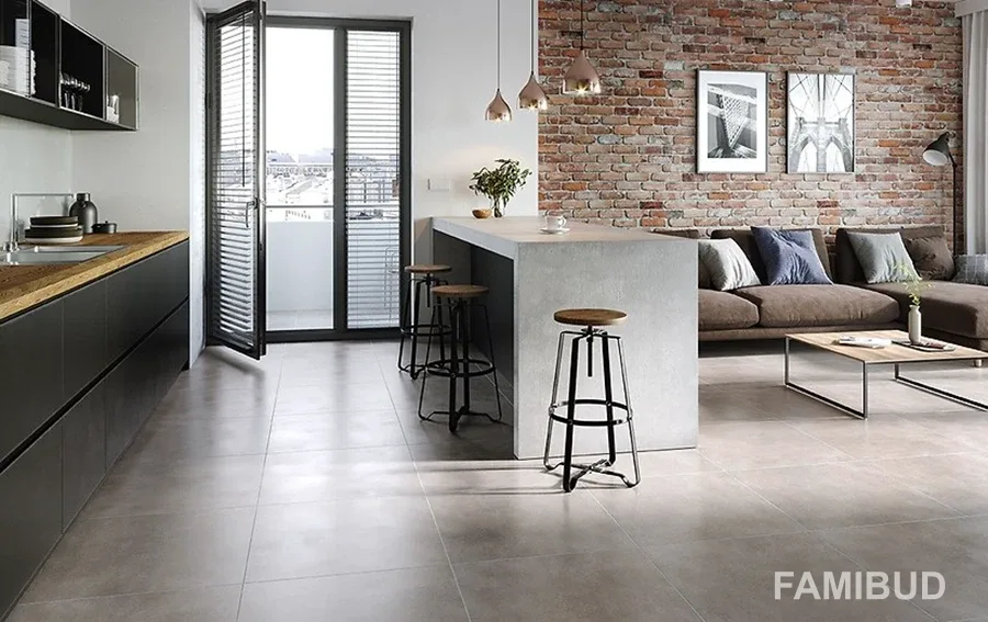 Плитка керамогранітна Colin Light Grey Rect, 598×598×8, Cersanit