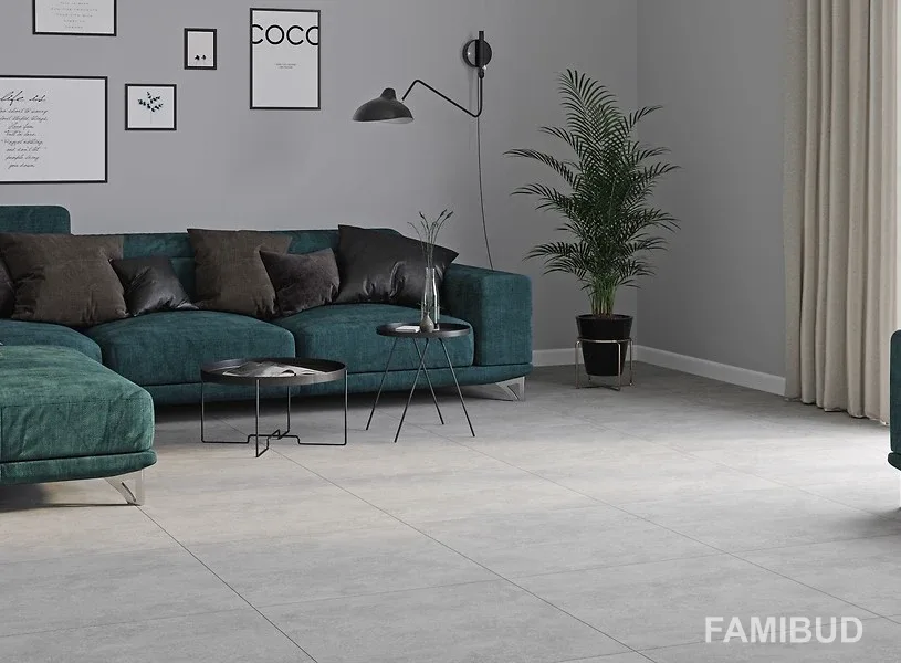 Плитка керамогранітна Gptu 603 Light Grey, 598×598×8, Cersanit