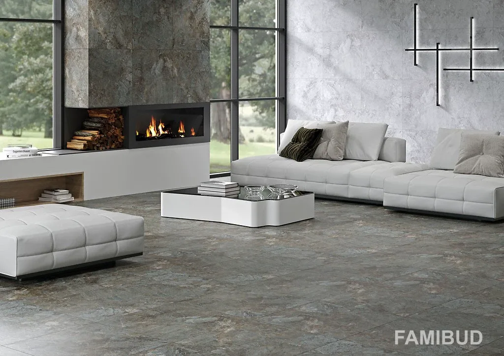 Плитка керамогранітна Marcello Light Grey Rect, 598×598×8, Cersanit