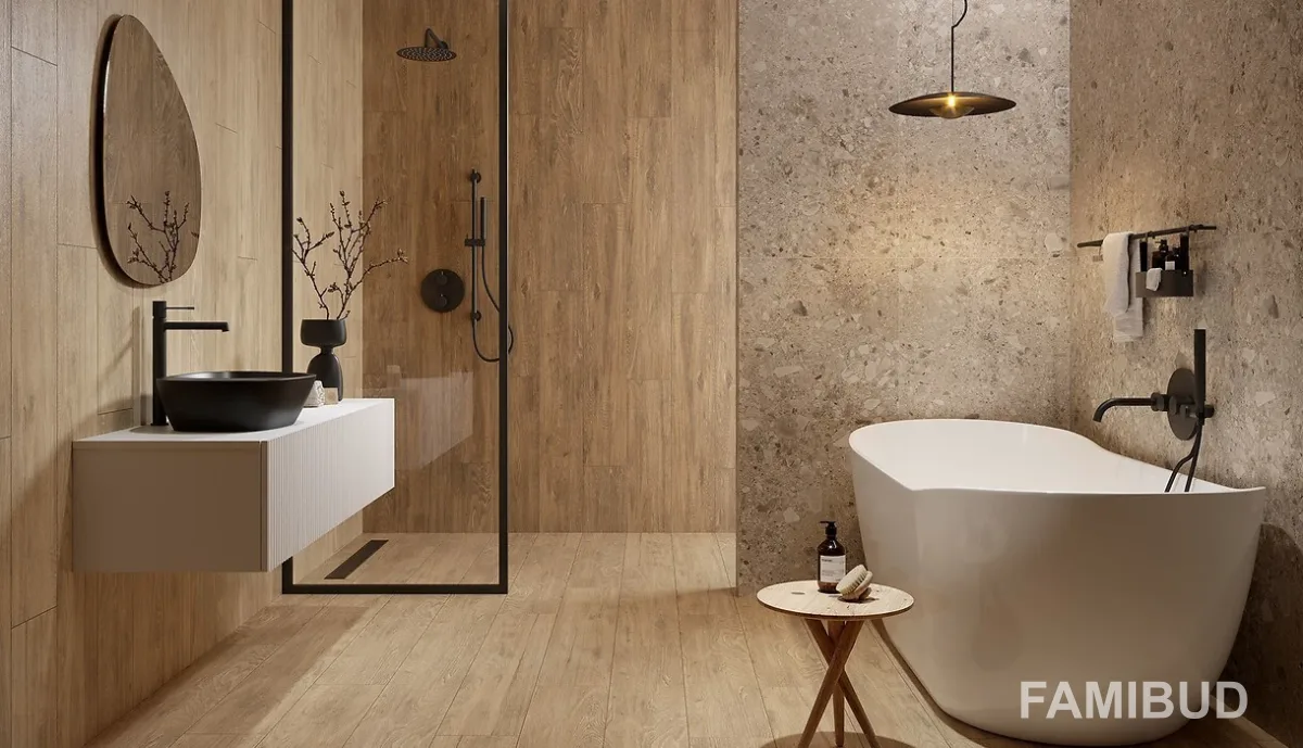 Плитка керамогранітна Wood Creation Brown Rect, 221×890×8, Opoczno