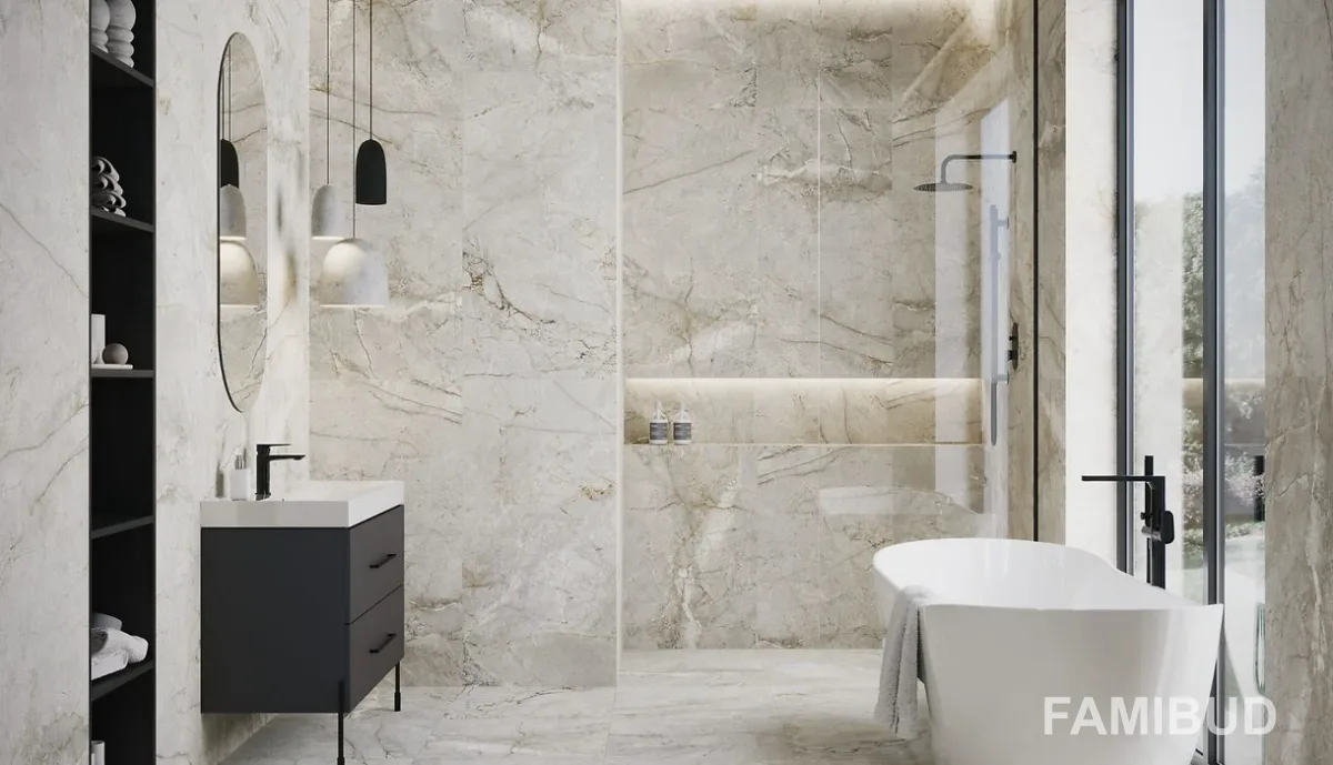 Плитка керамогранітна Sinkler Light Grey Rect