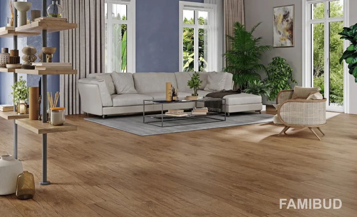 Плитка керамогранітна Honeywood Brown Rect, 198×1198, Cersanit