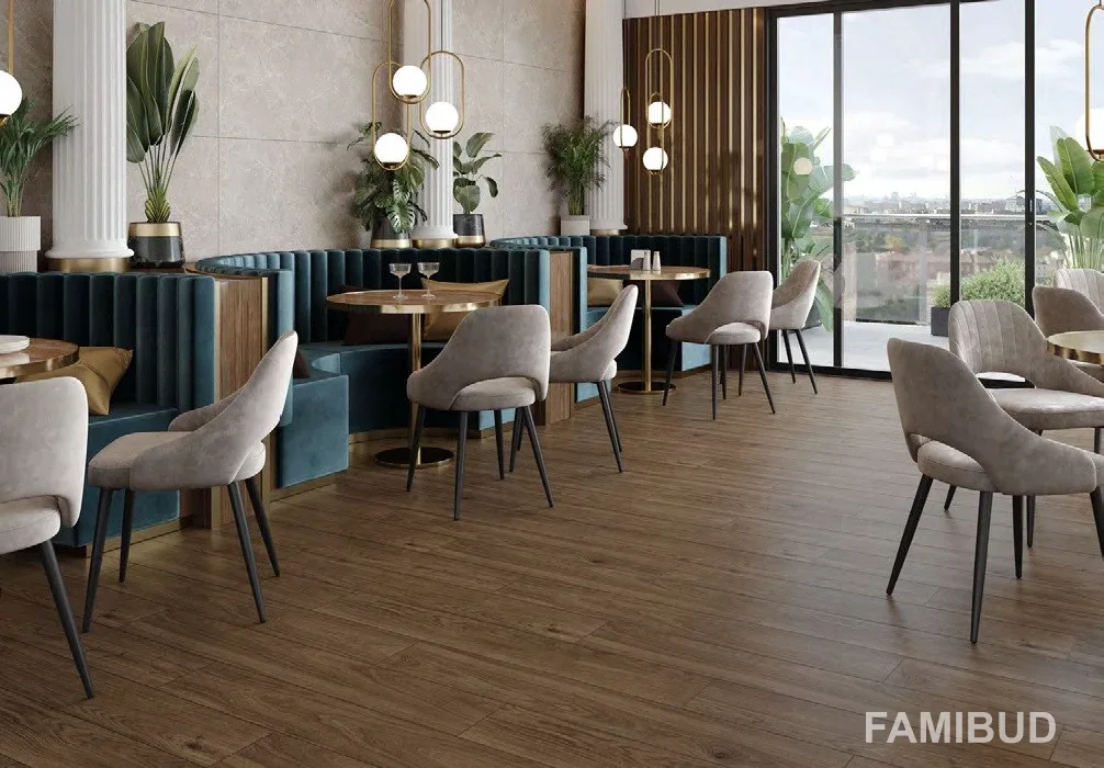 Плитка керамогранітна Charmwood Brown Rect, 198×1198, Cersanit
