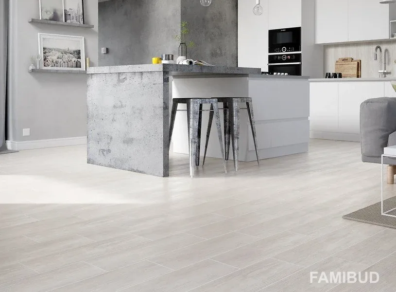 Плитка керамогранітна Finwood White, 185×598×7, Cersanit