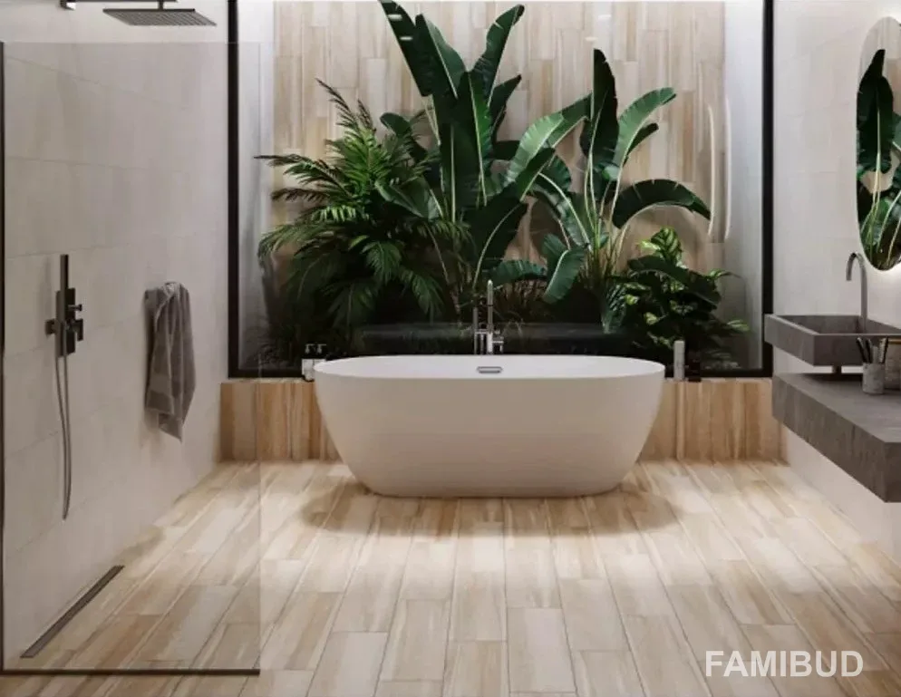 Плитка керамогранітна Flaxwood Beige, 185×598×7, Cersanit