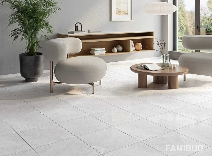 Плитка керамогранітна Noble Stone Light Grey, 420×420×7, Cersanit