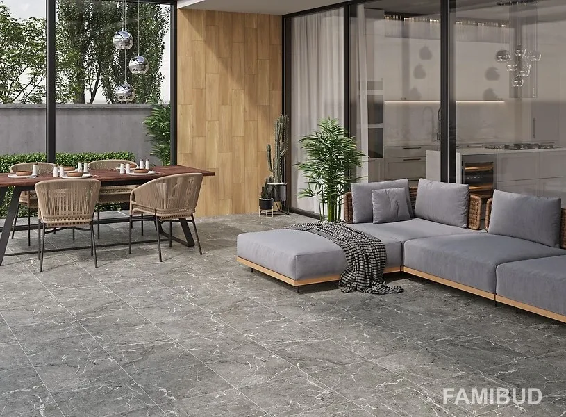 Плитка керамогранітна Pavia Grey, 420×420×7, Cersanit