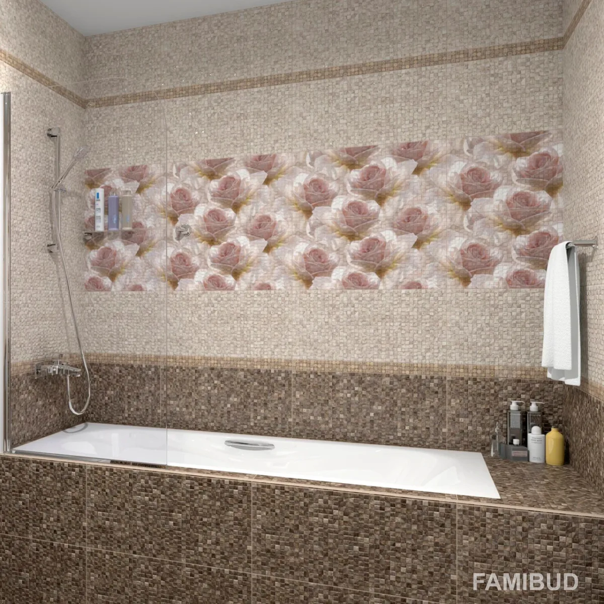 Плитка стінова Royal Garden Brown Опочно, 29,7×60, Opoczno