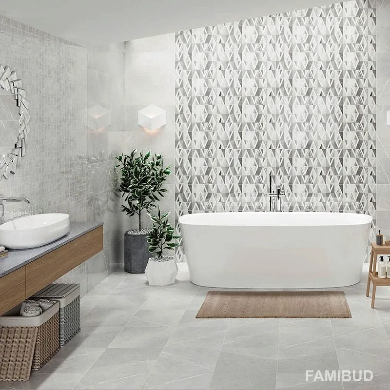 Плитка стінова Beatris Light Grey, 297×600×9, Opoczno