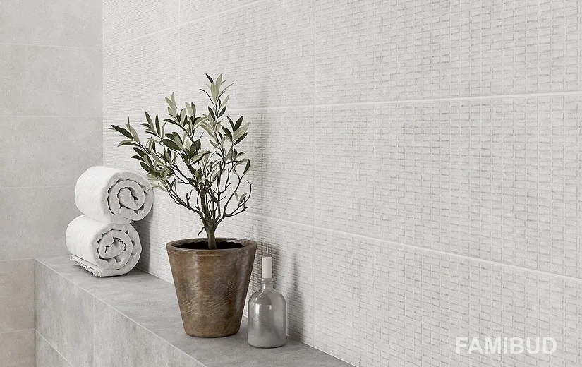 Плитка стінова Denize Light Grey STR, 200×600×8,5, Cersanit