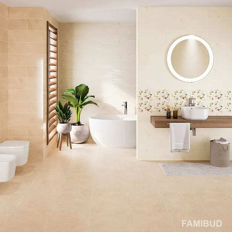 Плитка стінова Naomi Ivory Glossy STR, 200×600×8,5, Cersanit
