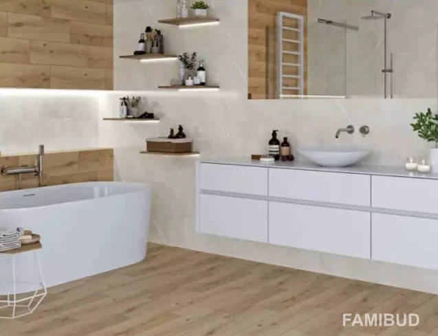 Плитка стінова Fortunato Beige Glossy, 250×400×8, Cersanit