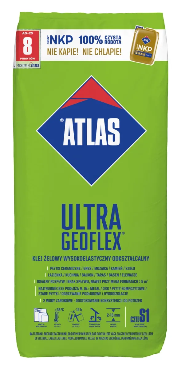 Клей для плитки Ultra Geoflex, 22,5 кг, Atlas