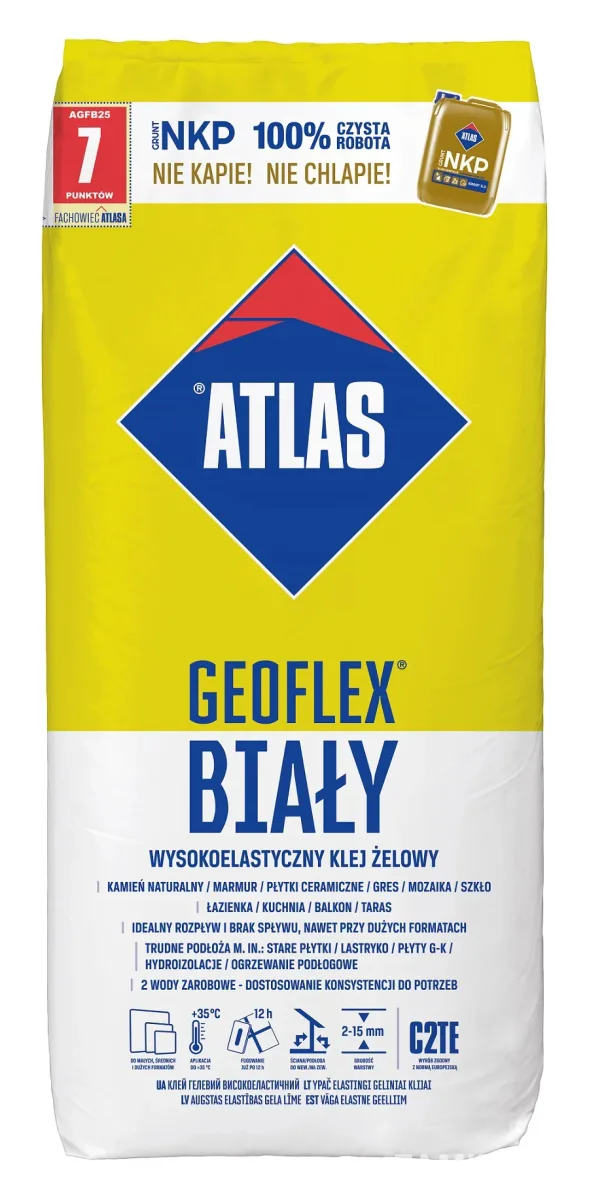 Клей для плитки Geoflex White, 22,5 кг, Atlas