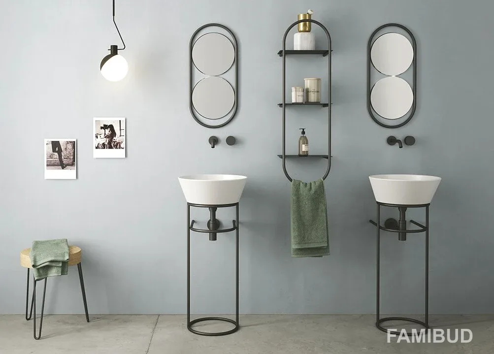 Умивальник WA 01 Wave White matt, Кругла, Simas